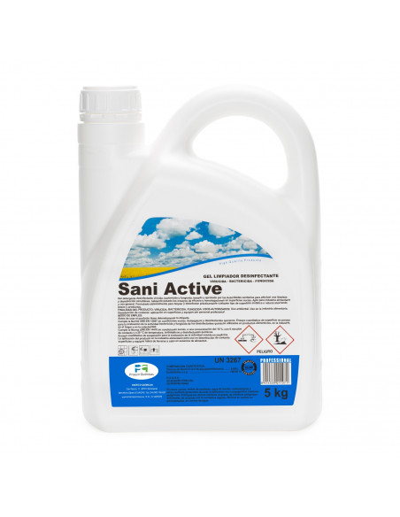 SANI ACTIVE Limpiador desinfectante de superficies sucias, viricida, bactericida, fungicida