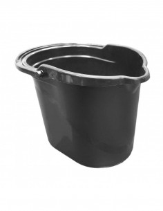 Cubo de color negro de 15 lt.