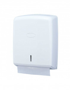 Dispensador de toallas formato ZIG-ZAG admite hasta 600 toallas.