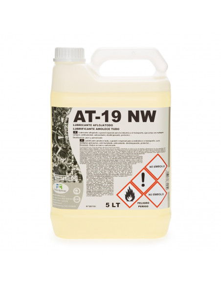 AT-19 NW Lubricante aflojatodo para la industria en general - ENVASE 5 Lts.