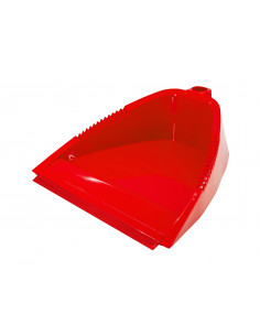 Recogedor con goma antivuelco rojo