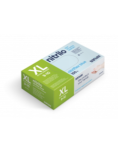 Guantes de nitrilo azul sin polvo talla M 2