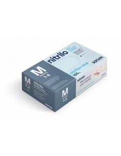 Guantes de nitrilo azul sin polvo talla M