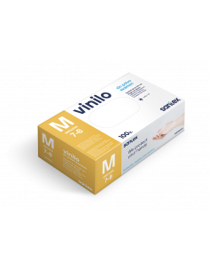 Guantes vinilo sin polvo talla M