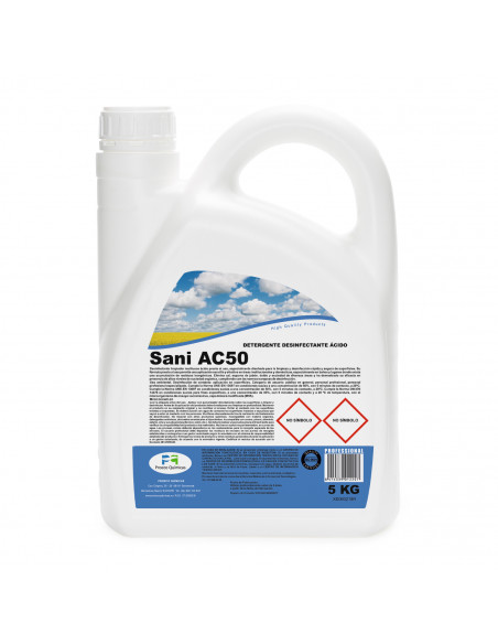 SANI AC50 Limpiador desinfectante ácido para baños y aseos – ENVASE 5 kg
